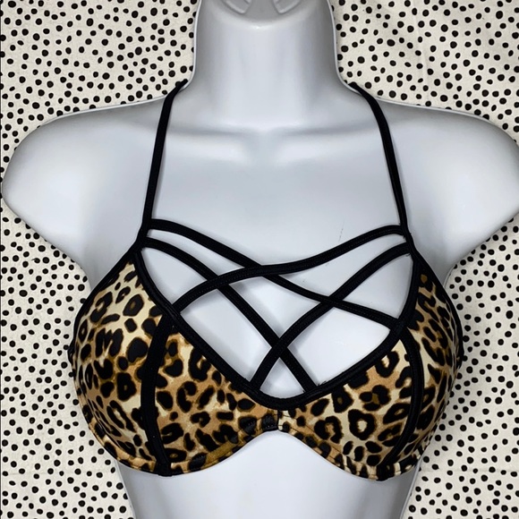 PINK Victoria's Secret Other - PINK Leopard Swim Top